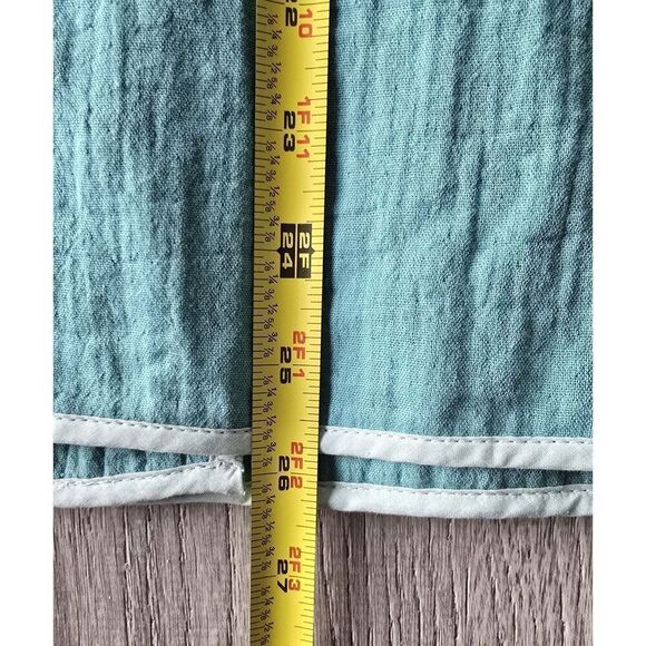 Lands End Women's Size Large Gauze Textured Cotton Jacket Teal Shadow Spring - Picture 7 of 7